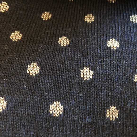 Club Monaco wool skirt - navy & silver polka dots - Picture 4 of 4